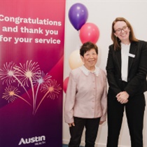 Peggy Finegan and Jodie Geissler at Years of Service 2025